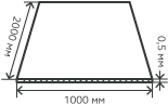 Лист нержавеющий  0,5х1000х2000 мм.  AISI 430 (12Х17) холоднокатаный,  матовый